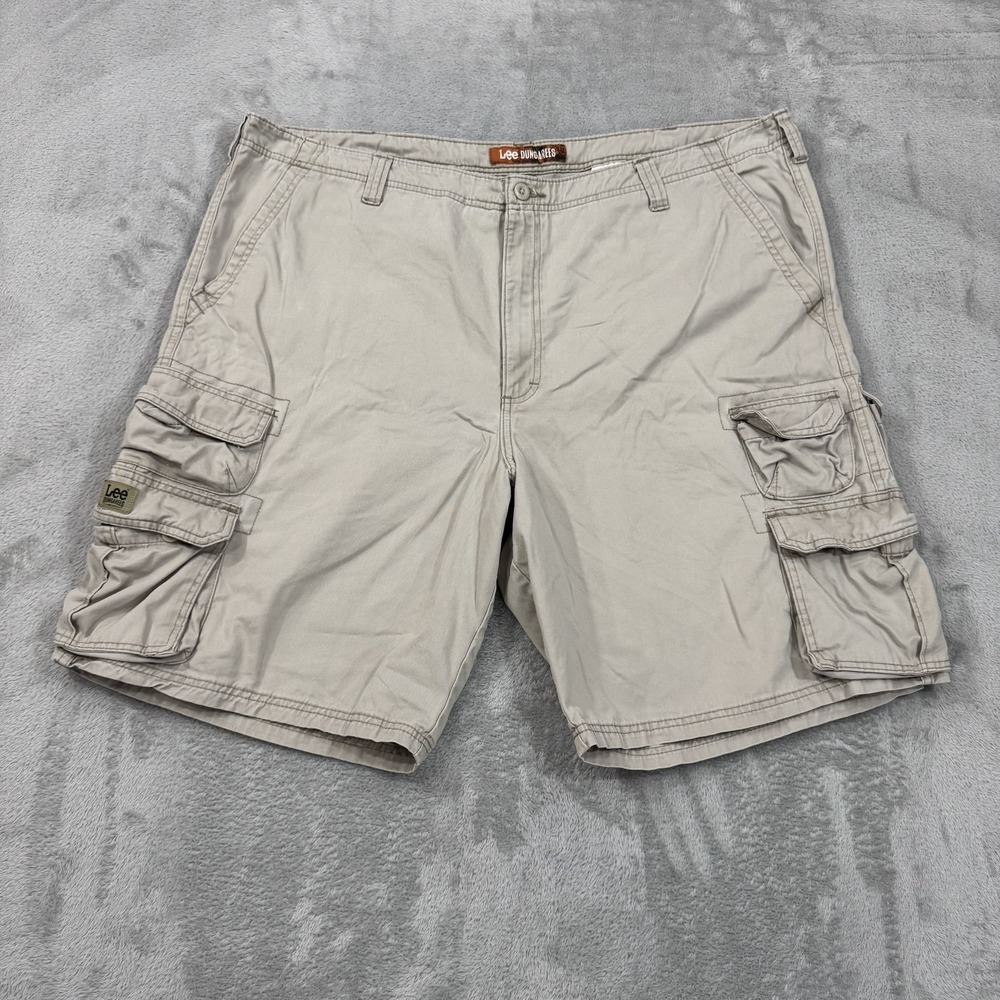 Lee Shorts Mens 46 Tan Khaki Cargo 11" Inseam Workwear Outdoor Relaxed Hiking